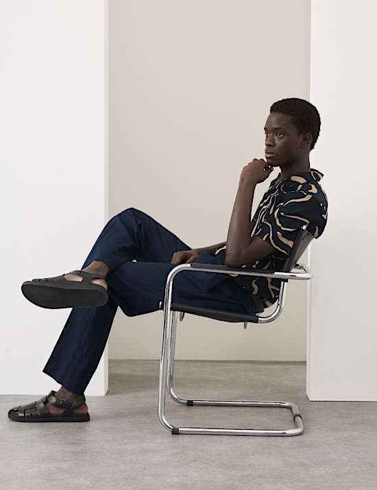 Palazzo-Hose mit weitem Bein, hohem Lyocell-Anteil und Bundfalte vorne