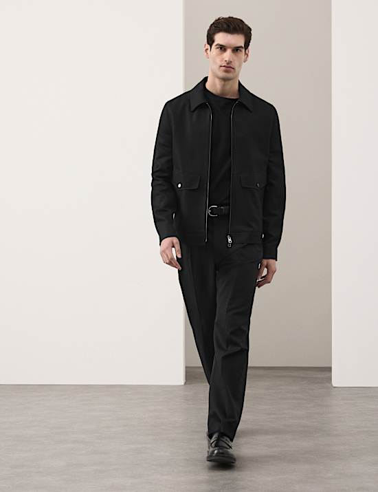 Palazzo-Hose mit weitem Bein, hohem Lyocell-Anteil und Bundfalte vorne