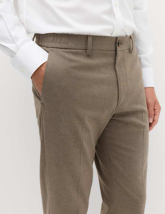 Tailored Fit Flannel Smart Trousers