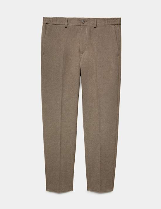 Tailored Fit Flannel Smart Trousers