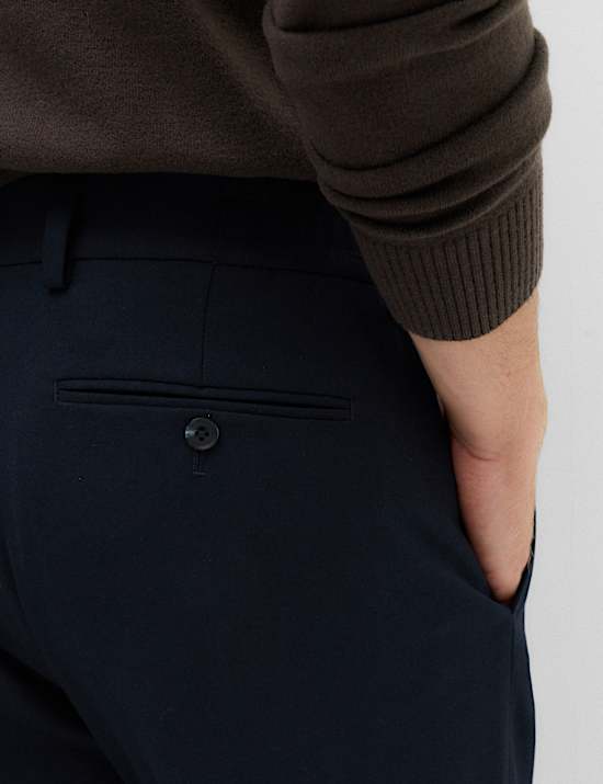 Tailored Fit Flannel Smart Trousers