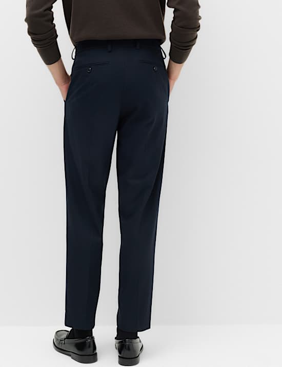 Tailored Fit Flannel Smart Trousers