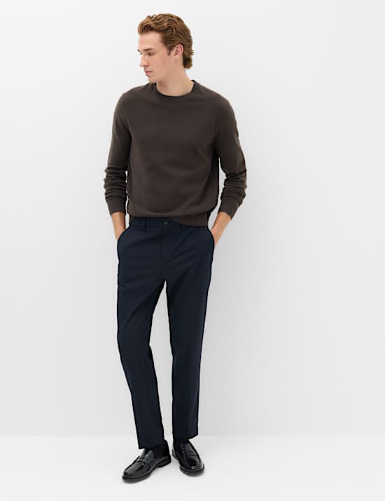 Tailored Fit Flannel Smart Trousers