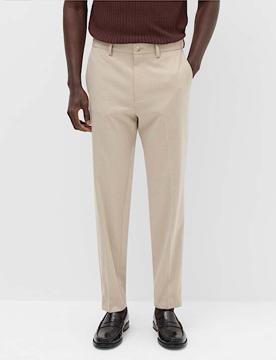 Tailored Fit Flannel Smart Trousers