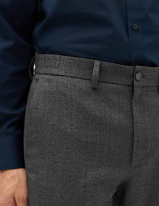 Tailored Fit Flannel Smart Trousers