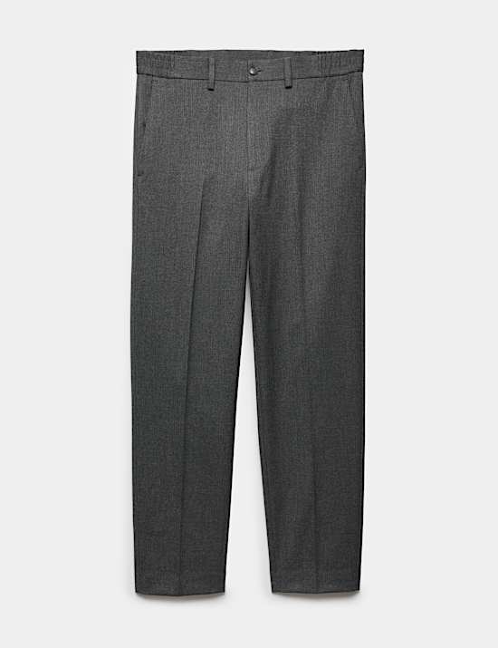 Tailored Fit Flannel Smart Trousers