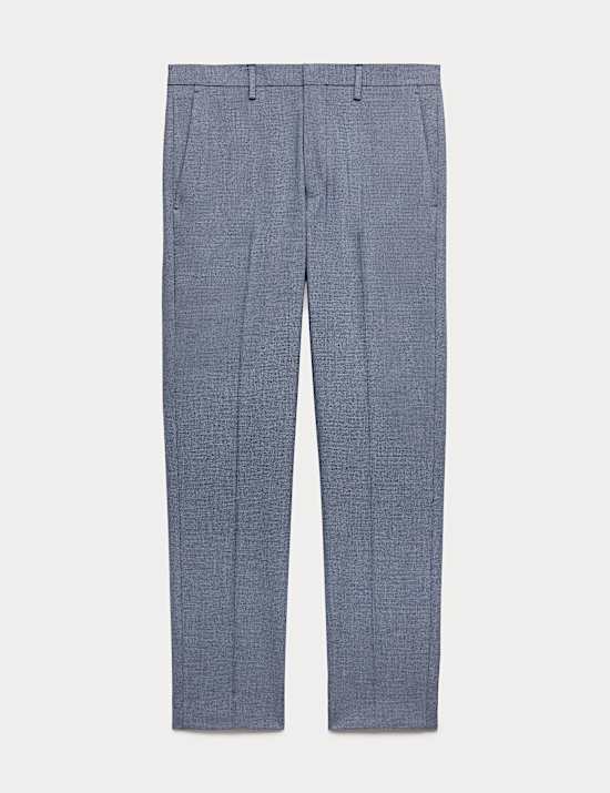 Tailored Fit Micro Grid Trousers