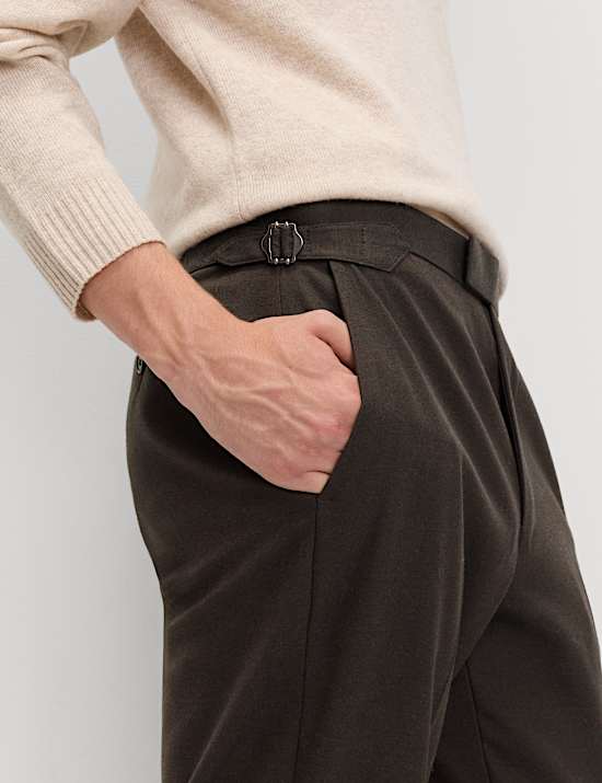 Warm Handle Twill Side Adjuster Trousers