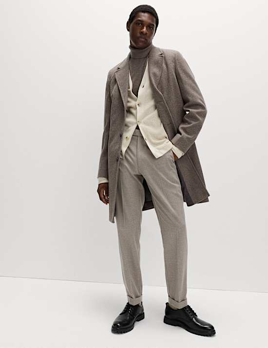 Pantalones de sarga con tacto cálido y ajuste lateral