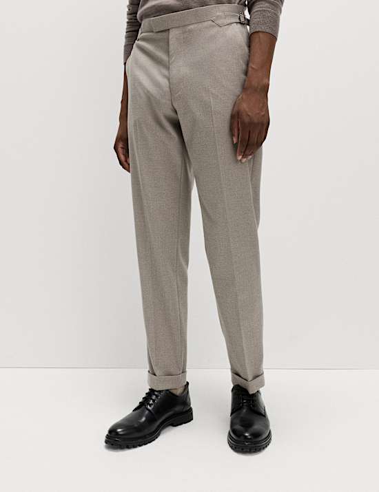 Warm Handle Twill Side Adjuster Trousers
