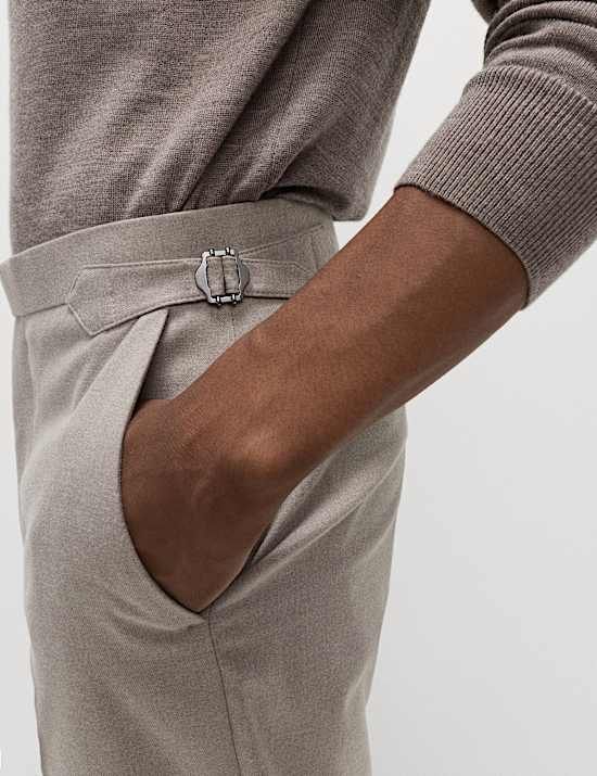 Warm Handle Twill Side Adjuster Trousers