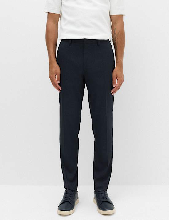 Tailored Fit Pindot Stretch Trousers