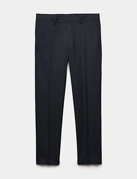 Tailored Fit Pindot Stretch Trousers