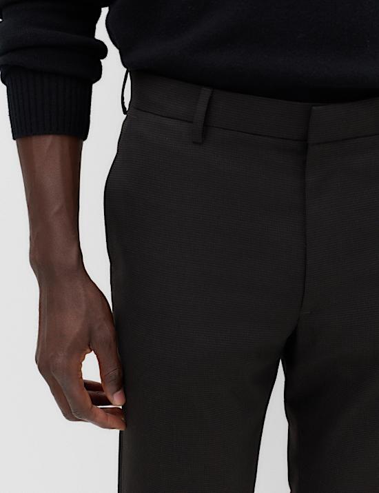 Tailored Fit Pindot Stretch Trousers