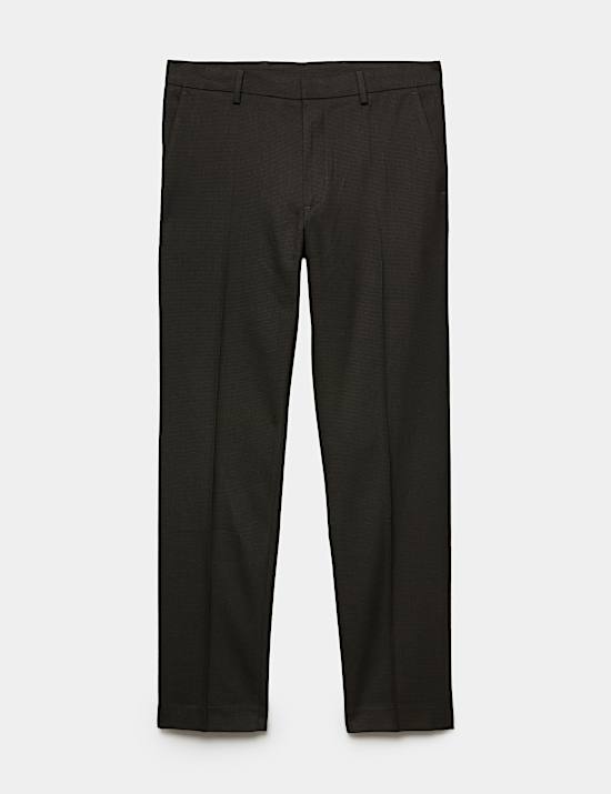 Tailored Fit Pindot Stretch Trousers