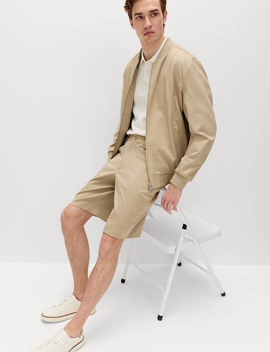 Regular Fit Smart Twill Shorts