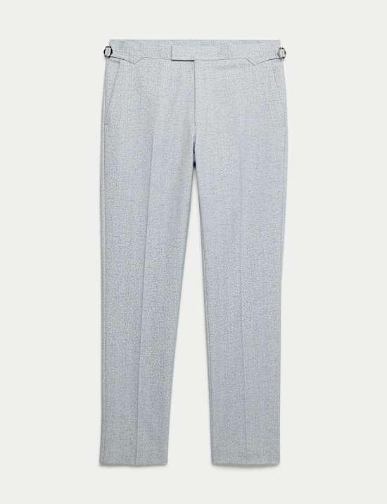 Tailored Fit Herringbone Trousers
