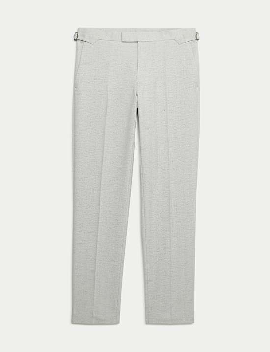 Tailored Fit Herringbone Trousers