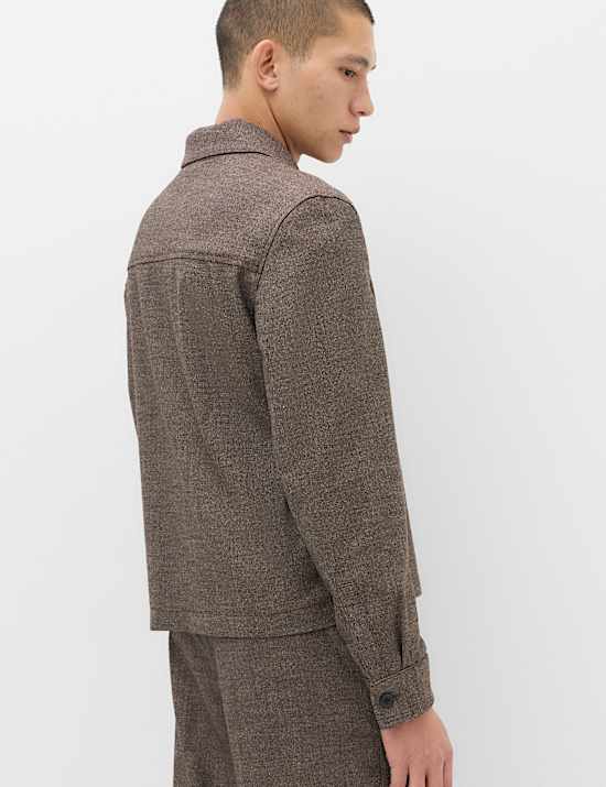 Textured Boxy Overshirt
