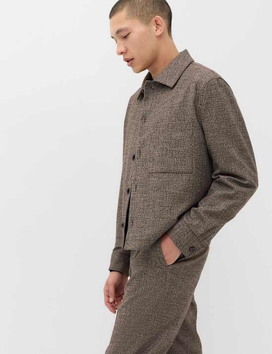 Textured Boxy Overshirt