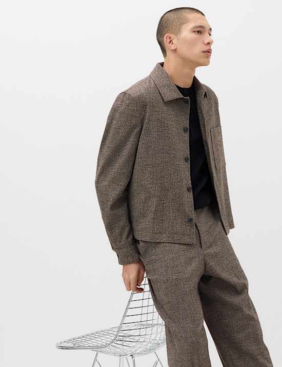 Textured Boxy Overshirt