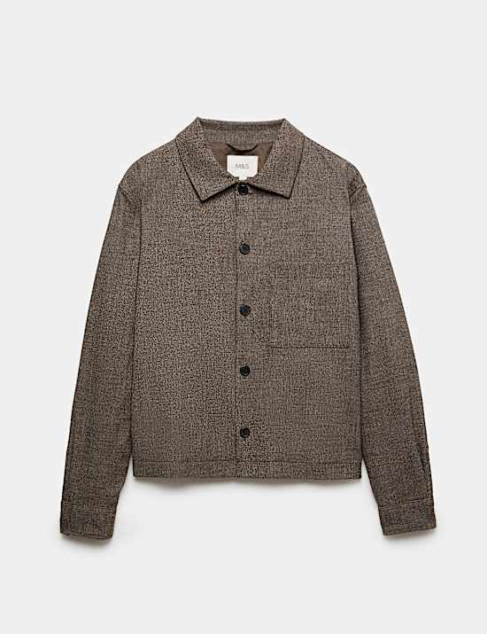 Textured Boxy Overshirt