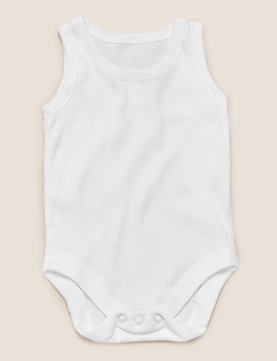 7er-Pack ärmellose Bodys aus reiner Baumwolle (2,3 kg – 3 J.)