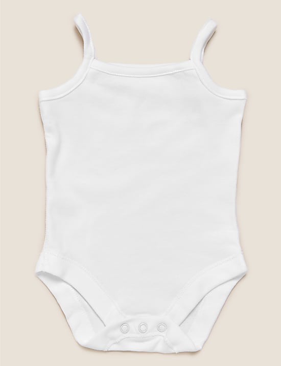 5er-Pack Bodys aus reiner Baumwolle mit dünnen Trägern (3 kg – 3 J.)