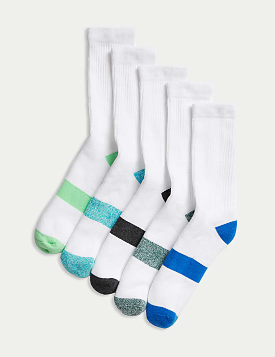 5pk Cotton Rich Sports Socks
