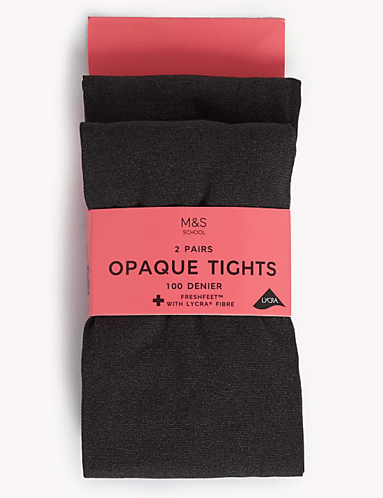 2pk 100 Denier School Tights (6-16 Yrs)