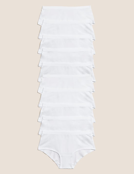 10pk Cotton Rich With Stretch Shorts (2-16 Yrs)