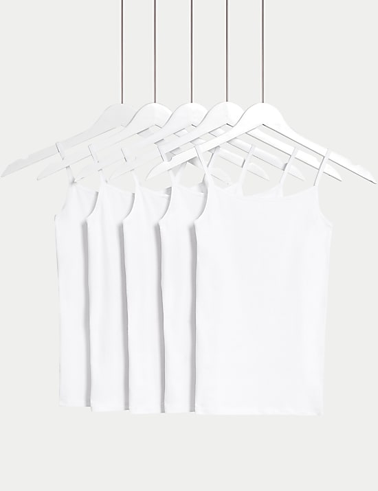 5pk Cotton with Stretch Camis (5-14 Years)