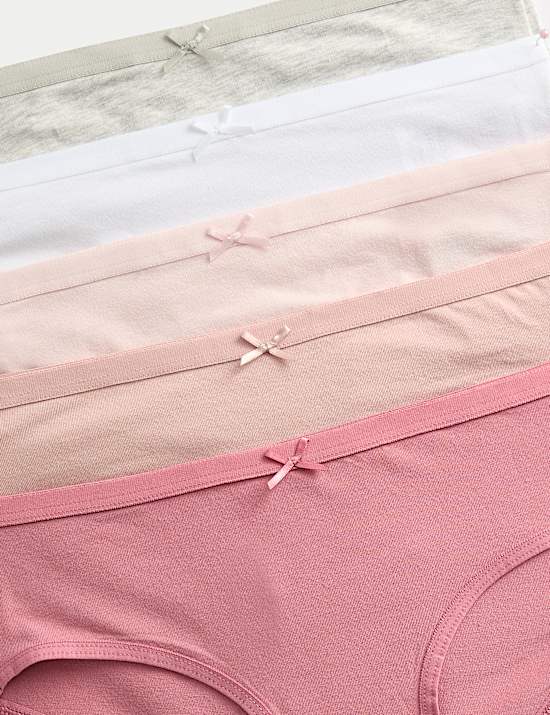 10pk Cotton with Stretch Knickers (2-14 Yrs)