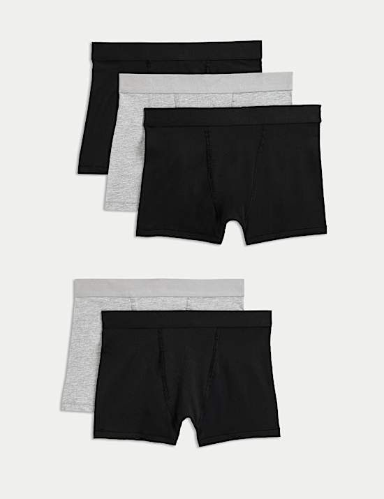 Pack de 5 bóxers slip elásticos de algodón (5-16 años)