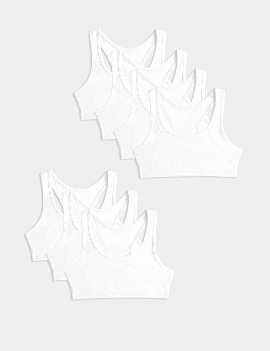 7pk Cotton Rich Racer Crop Top (7-16 Yrs)