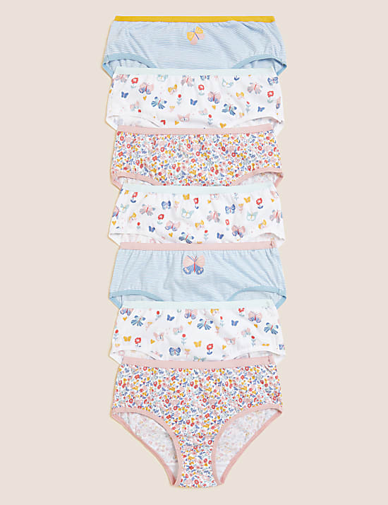 7pk Pure Cotton Butterfly Knickers