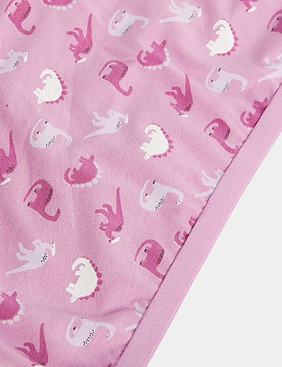 7pk Cotton with Stretch Dinosaur Knickers (2-12 Yrs)