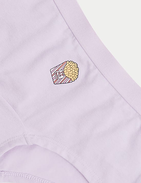 7pk Cotton with Stretch Fun Fruits Shorts (5-16 Yrs)