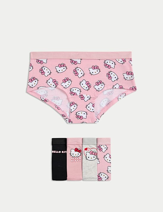 מארז 5 תחתונים Hello Kitty™‎ מבד עשיר בכותנה (5‏-16 שנים)