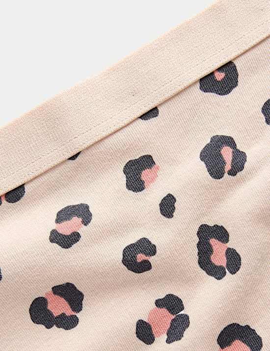 Set van 7 katoenrijke korte broeken met dierenprint (5-16 jaar)