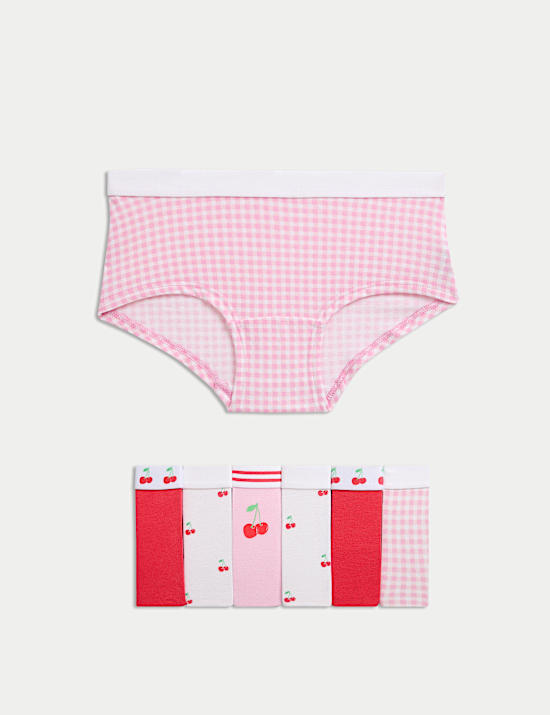 7pk Cotton with Stretch Fruit Shorts (5-16 Yrs)