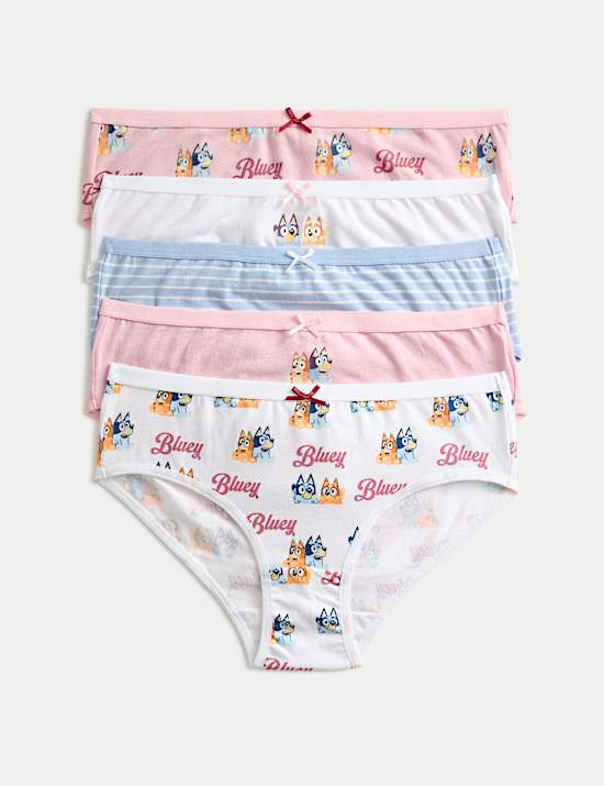 5 Pack Cotton Rich Bluey&trade; Knickers (2-8 Yrs)