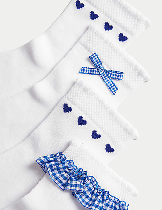 4pk Cotton Rich School Socks (6 Small – 7 Large)