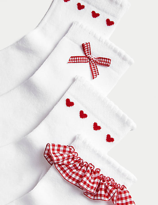 4pk Cotton Rich School Socks (6 Small to 7 Large)