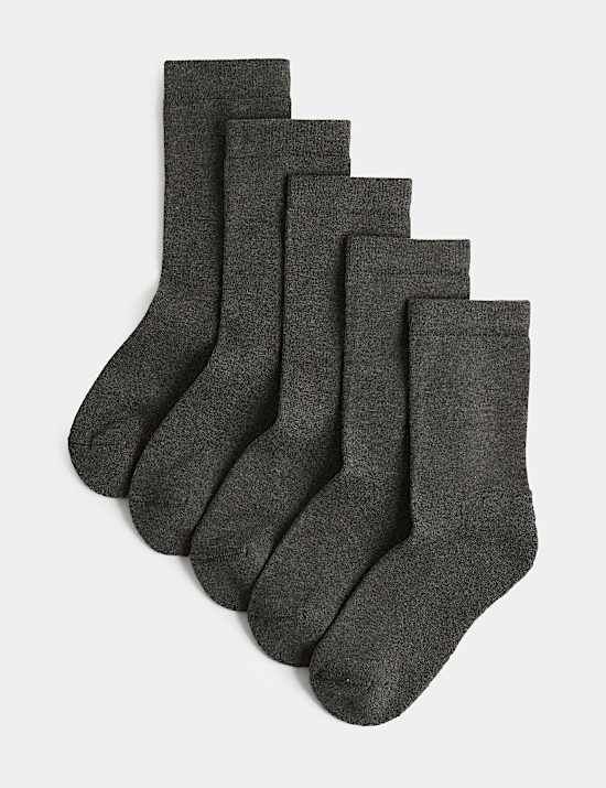 5pk Cotton Blend Comfort School Socks