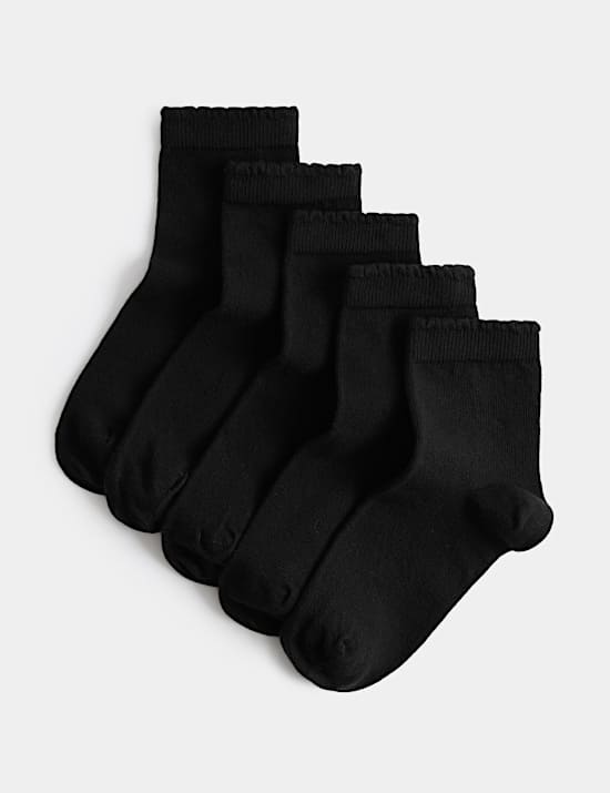 5 Pack Cotton Rich Socks (6 Small-7 Large)