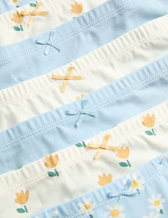 7er-Pack Slips mit Blumenmuster (18 M. &ndash; 14 J.)