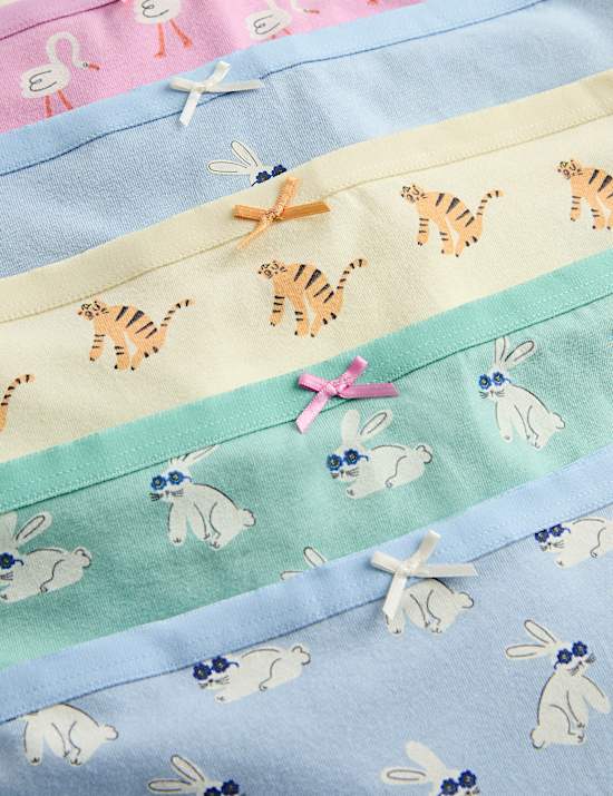 7 Pack Cotton Rich Animal Print Knickers (18 Months - 14 Years)