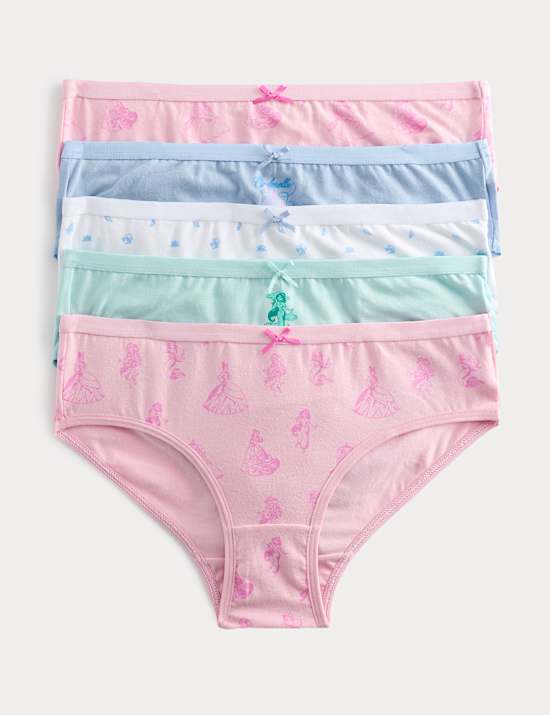 5 Pack Cotton Rich Disney Princess&trade; Knickers (18 Mths-8 Yrs)