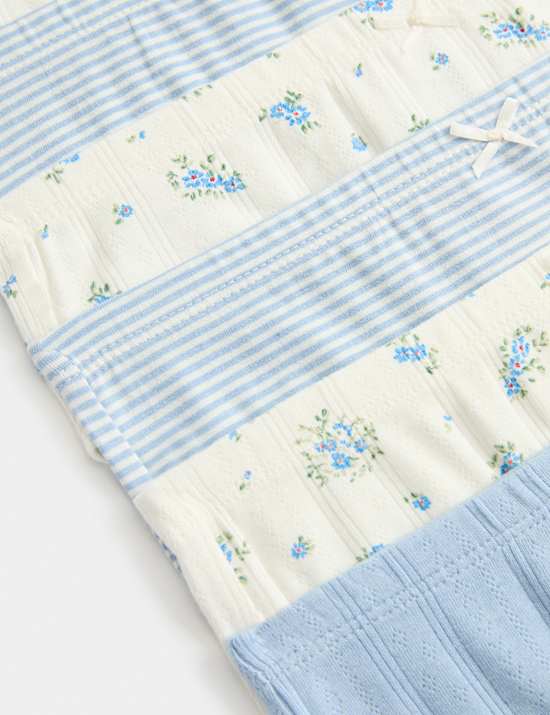 7 Pack Floral Striped Knickers (18 Mths - 16 Yrs)